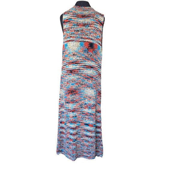 American Classics by Anne Bowen Silk Blend Tie Front Maxi Duster Women's Large - Picture 3 of 8